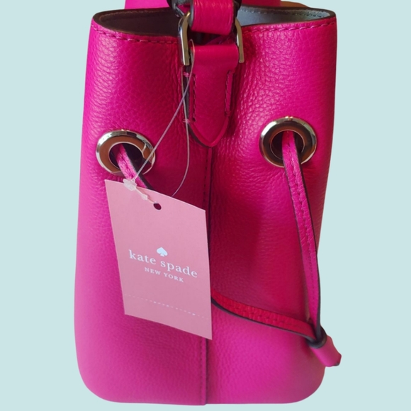 NWT Kate Spade Marti Small Bucket Bag (Bright Magenta) - Picture 6 of 10